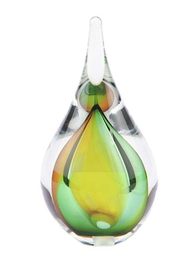 Kristalglazen 3D Mini Traan Urn Goudgroen (0.05 liter)