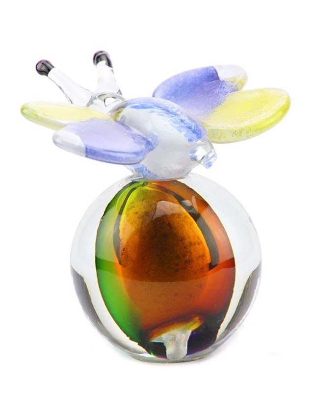 Kristalglas 3D Mini Vlinder Urn Mixed Colours (0.05 liter)