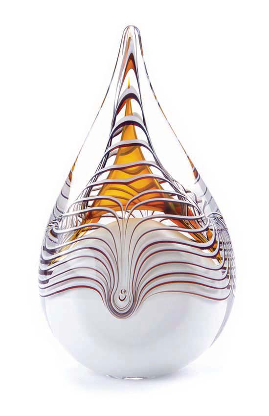 Kristalglazen 3D Traan Dierenurn Cognac (0.2 liter)