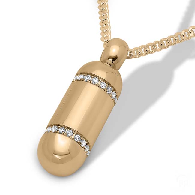 Gouden Assieraad Capsule Briljanten Ringen, inclusief Gouden Collier