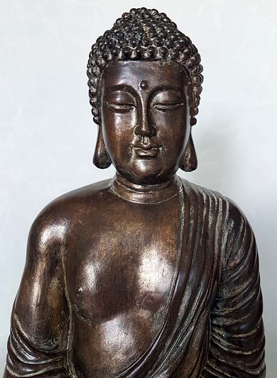 Amithaba Boeddha Dierenurn Lotuszit Dark Gold (4.5 liter)