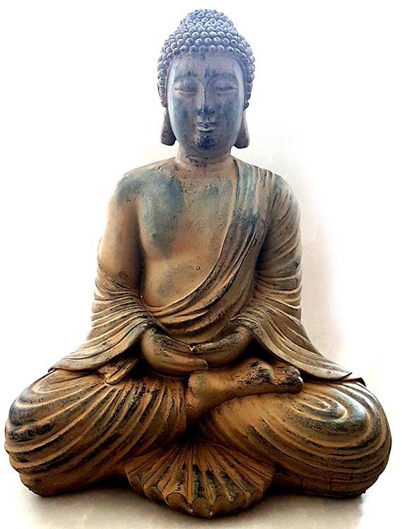 Amithaba Boeddha Urn Lotuszit Dark Gold (4.5 liter)