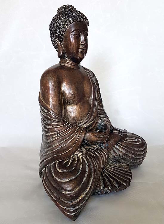 Amithaba Boeddha Urn Lotuszit Dark Gold (4.5 liter)