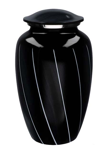 Grote Elegance Dierenurn Black White Stripes (3.5 liter)