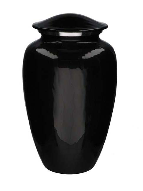 Grote Elegance Urn Gemarmerd Zwart (3.5 liter)