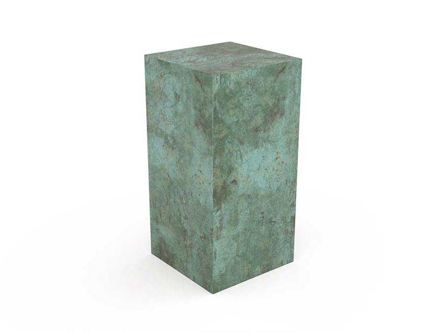 Kleine Bronzen Block Urn (1 liter)