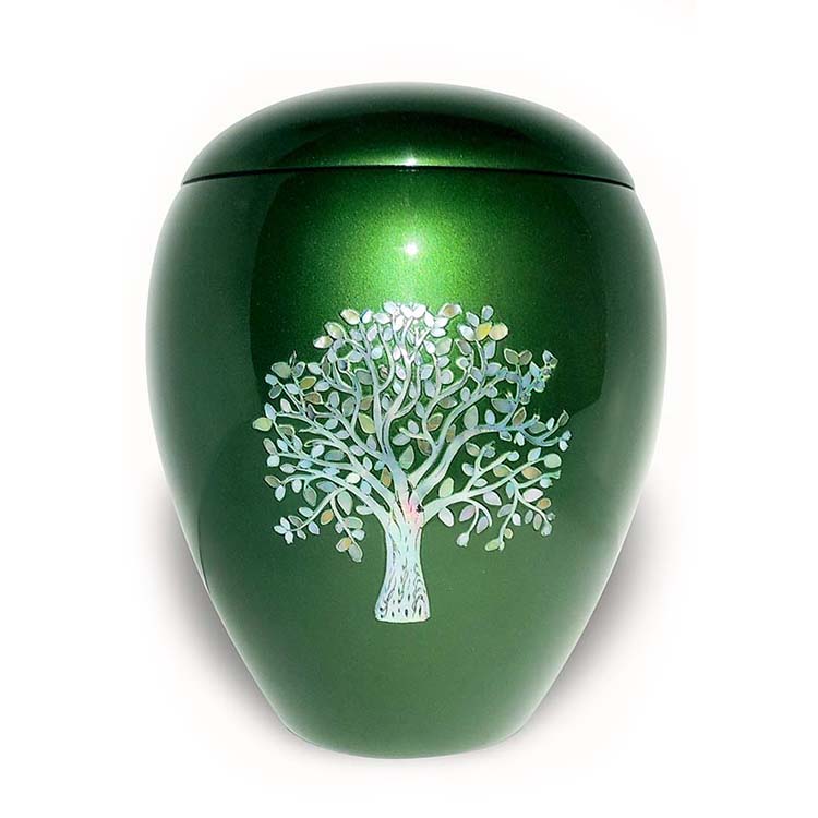 Glasfiber Urnen Voordeelset Levensboom (4.5 en 0.1 liter)