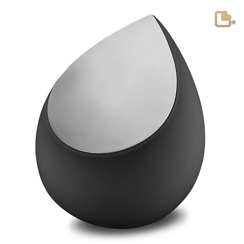 Teardrop Urnen Voordeelset Matzilver - Zwart (5.75 liter totaal)