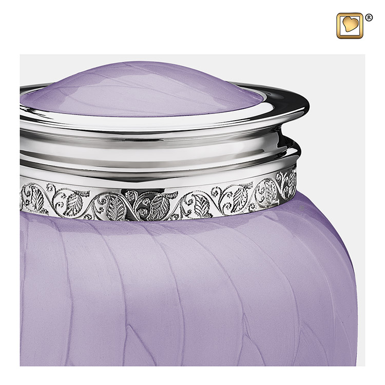 Grote Blessing Urn Lavendel Gemarmerd, Zilver (3.8 liter)