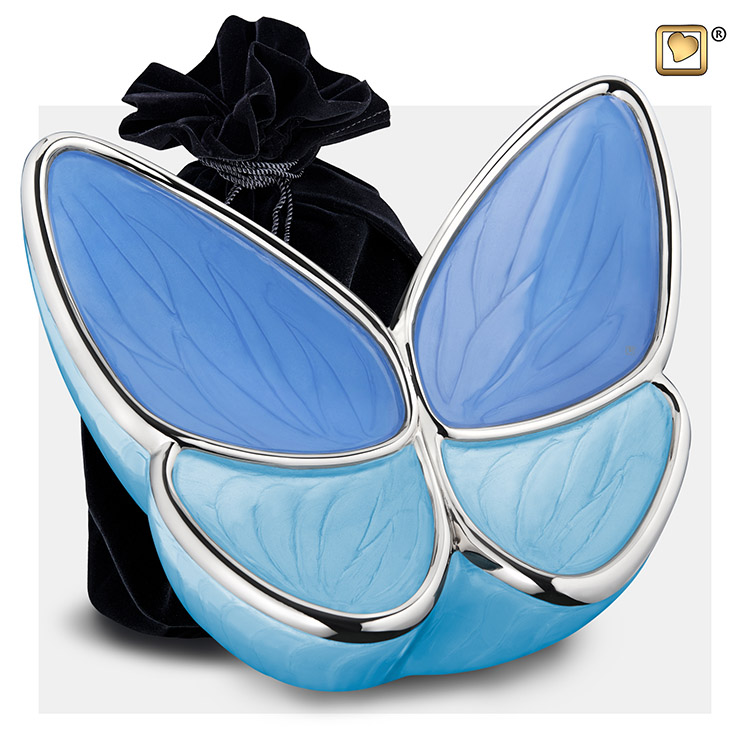Grote LoveUrns Butterfly Urn Blauw (3.6 liter)