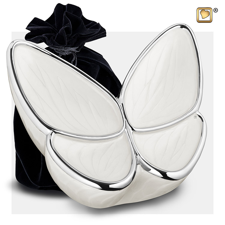 Grote Witte LoveUrns Butterfly Dieren-Urn (3.2 liter)