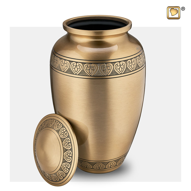 Grote LoveUrns Urn Klassiek Geborsteld Goud (3.4 liter)