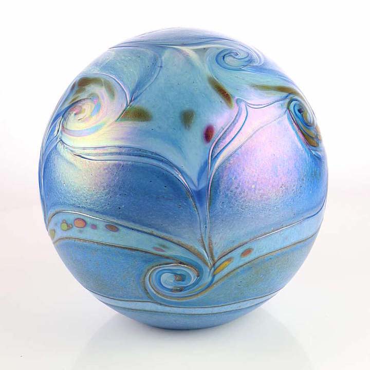 Middelgrote Kristalglazen Bol-Urn Elan Blue (1.5 liter)