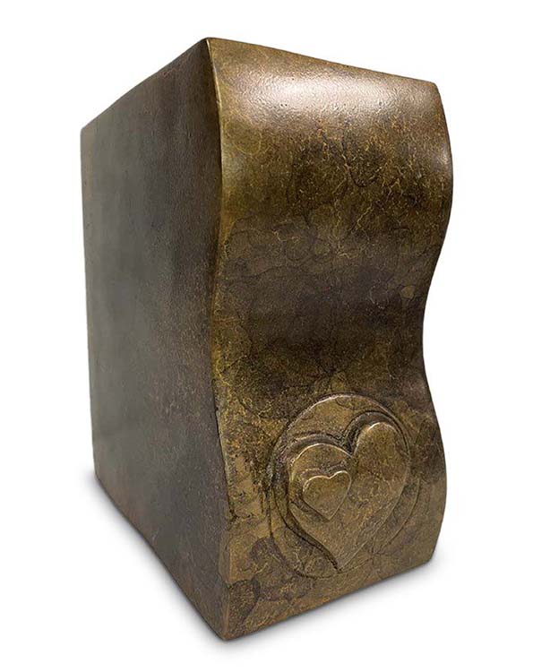 Grote Bronzen Urnzuil met Harten (3 liter)