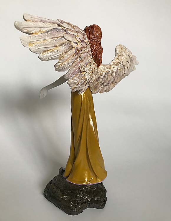 Handgeschilderde Angel of Peace Mini Engel Dierenurn (0.01 liter)