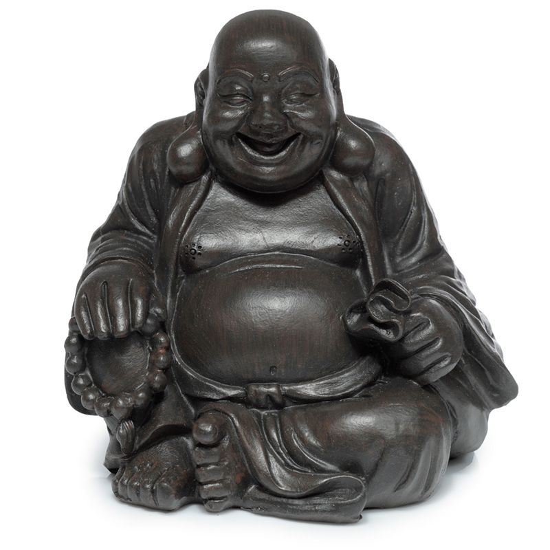 Mini Happy Boeddha Urntje Brons Links (0.1 liter)
