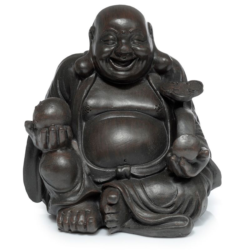 Mini Happy Boeddha Urntje Brons Rechts (0.1 liter)
