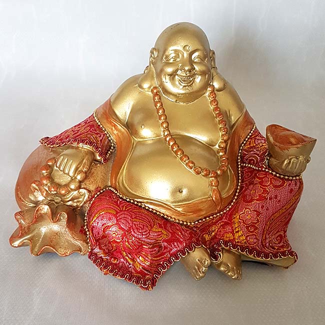 Beklede Happy Boeddha Dierenurn Shiny Gold (1 liter)