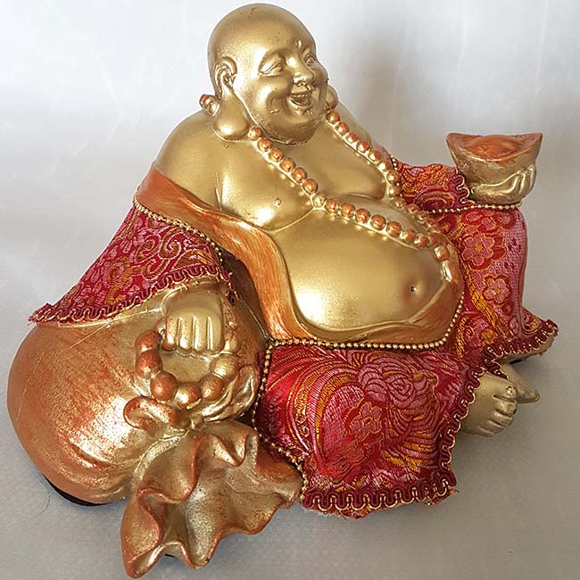 Beklede Happy Boeddha Dierenurn Shiny Gold (1 liter)