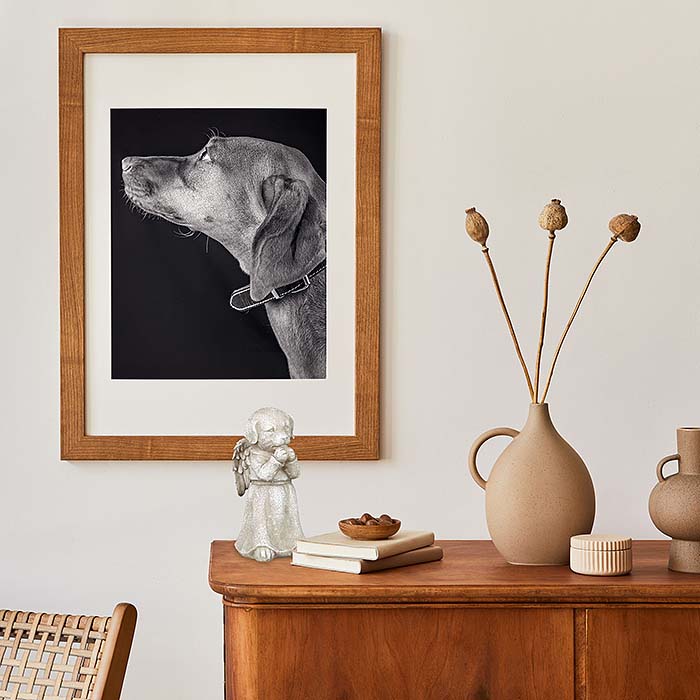 Hondenurn of Asbeeld, Hondje met Engelvleugels in Habijt (0.4 liter)