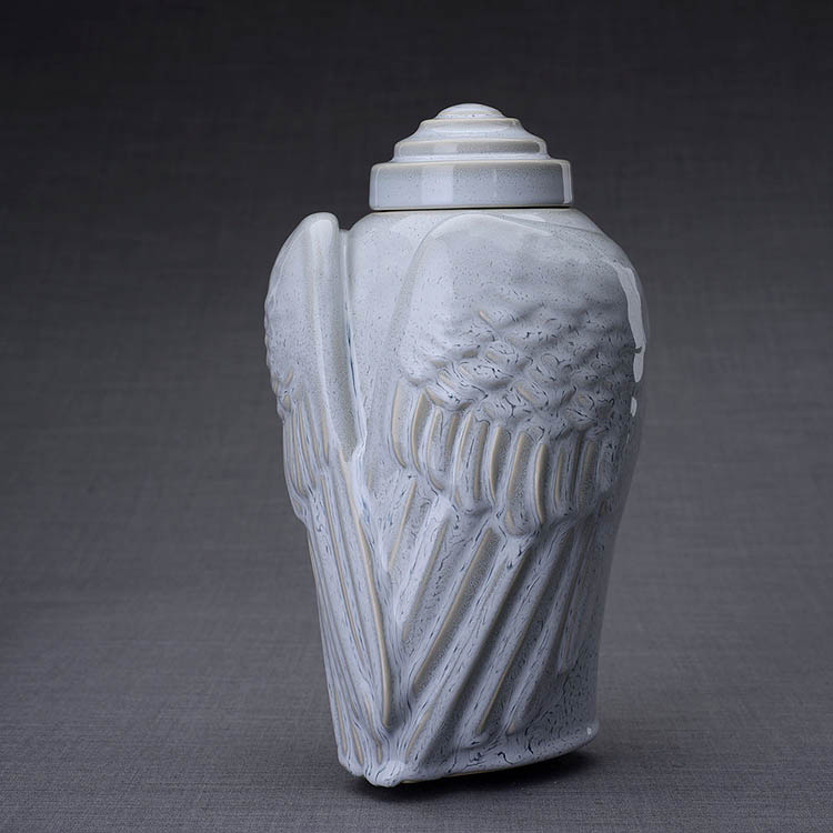 Keramische Crematie As Urn Wings Grey (3.1 liter)