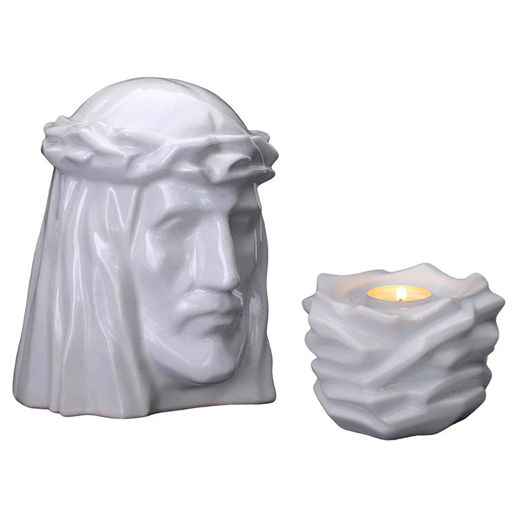 Art Urnen Voordeelset De Christus White (5.1 en 0.4 liter)