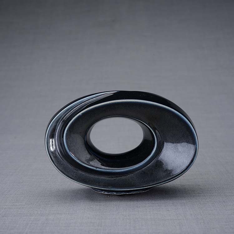 Keramische Mini Urn Passage Black Gloss (0.45 liter)