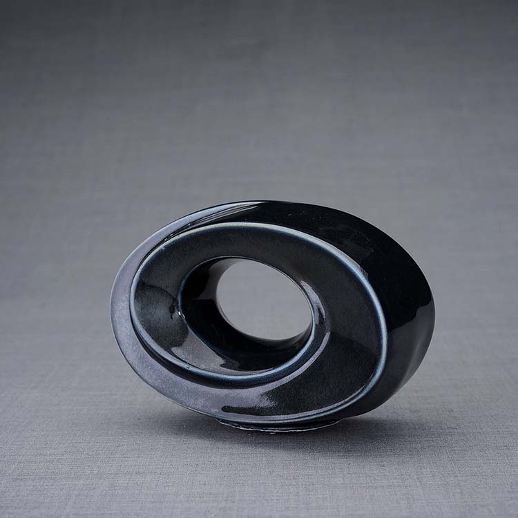 Keramische Mini Urn Passage Black Gloss (0.45 liter)