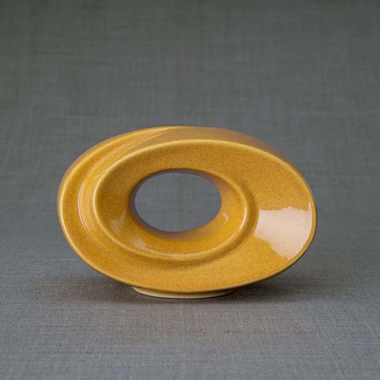 Keramische Mini Urn Passage Amber Yellow (0.45 liter)