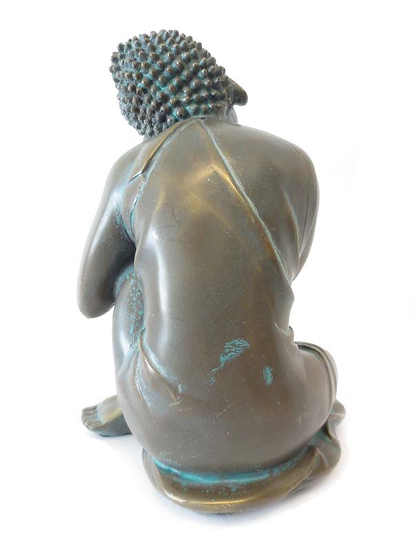 Dierenurn Slapende Indische Buddha Bronze (0.5 liter)