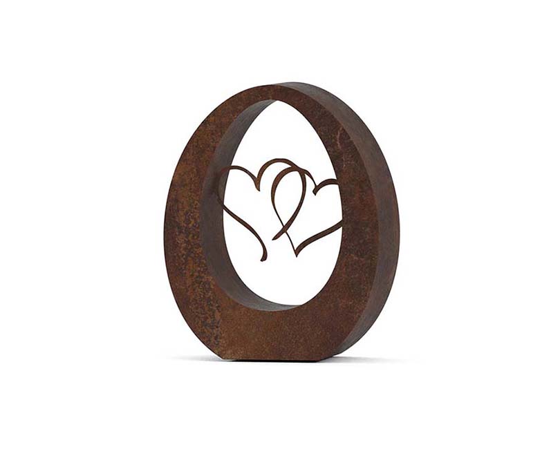 Kleine Bronzen Oval Hearts Urn (0.9 liter)