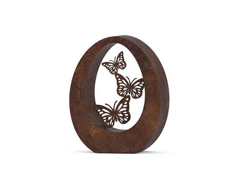 Kleine Bronzen Oval Butterflies Urn (0.9 liter)