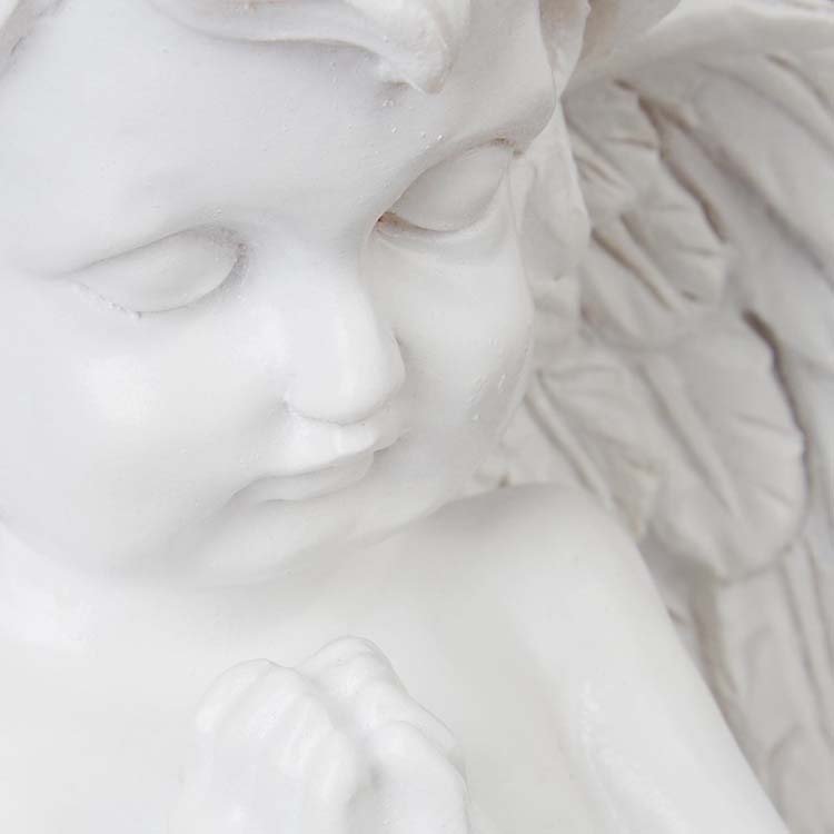 Engel Asbeeldje Biddende Cherubijn, Wit (0.3 liter)