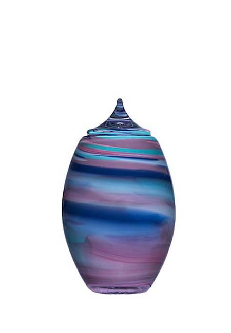 Middelgrote Glazen Urn Ymir Purpervuur (2 liter)