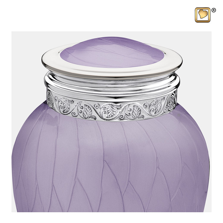 Kleine Dierenurn Lavendel Gemarmerd, Zilver (0.8 liter)