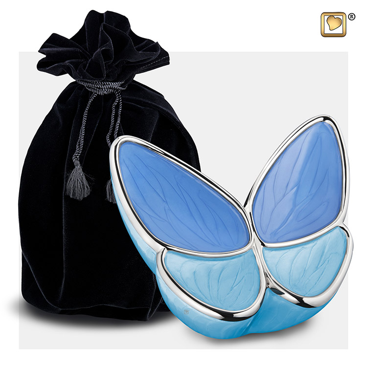 Kleine Blauwe LoveUrns Butterfly Dierenurn (0.4 liter)