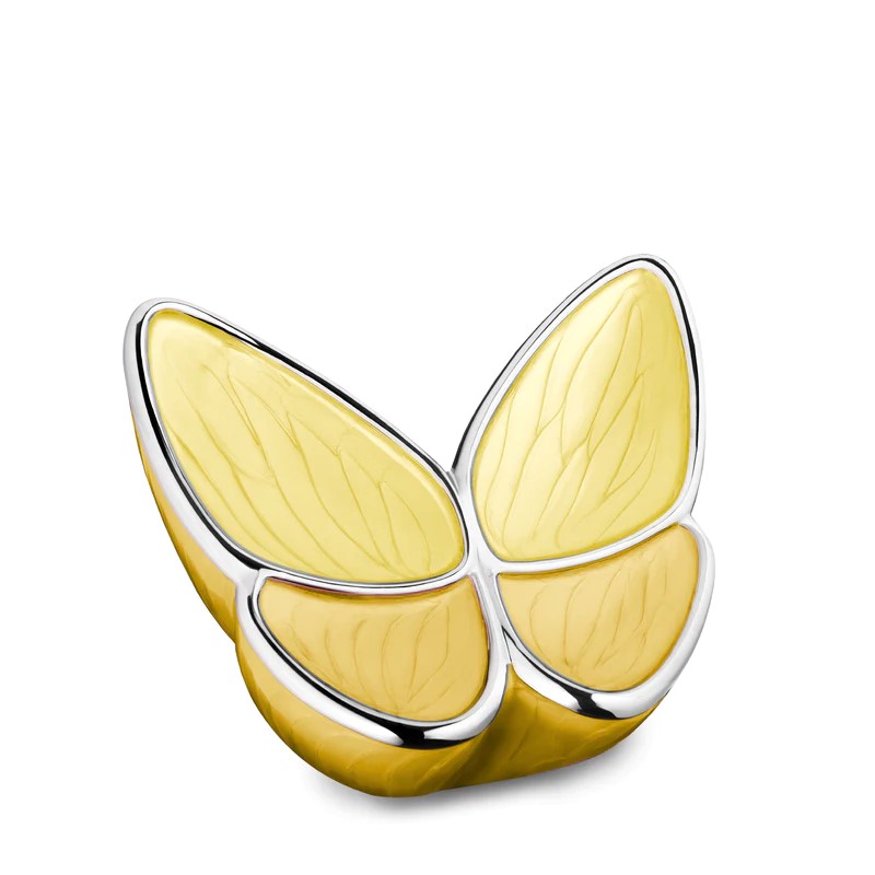 Kleine LoveUrns Butterfly Urn Geel (0.4 liter)