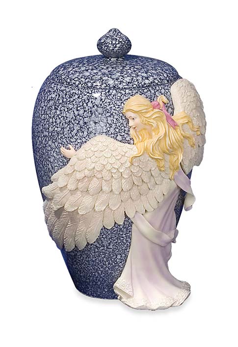 Handbeschilderde Engel Urn Embrace (1 liter)