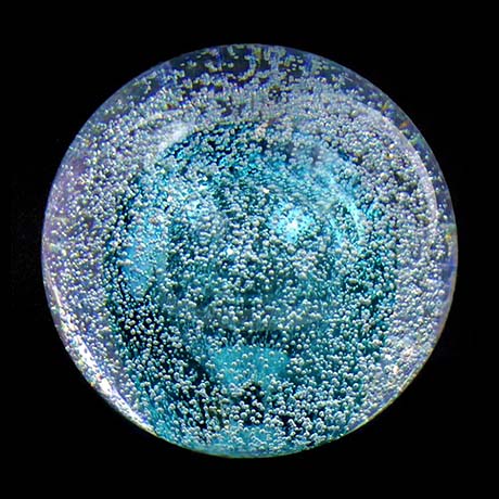 Kristalglazen Mini Bol Urn Stardust Bulb Blauw (0.08 liter)