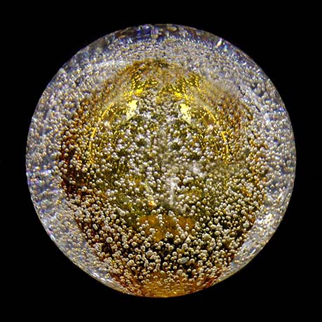 Kristalglazen Mini Bol Urn Stardust Bulb Goud (0.08 liter)