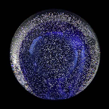Kristalglazen Mini Bol Urn Stardust Bulb Koningsblauw (0.08 liter)