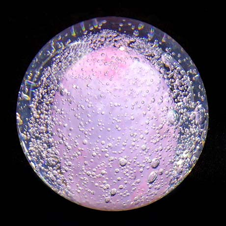 Kristalglazen Mini Bol Urn Stardust Bulb Roze (0.08 liter)