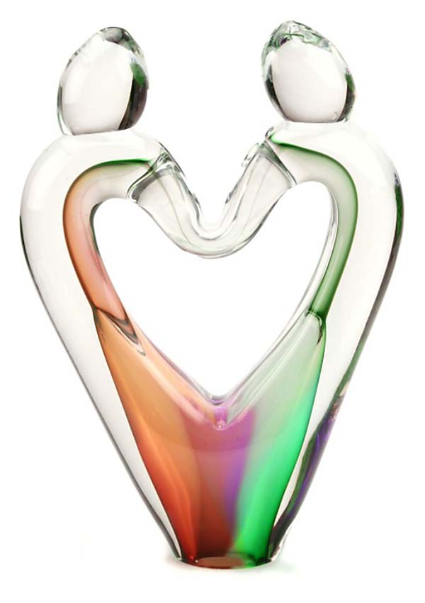 Kristalglazen 3D Love-Hart Urn Multicolour (0.16 liter)