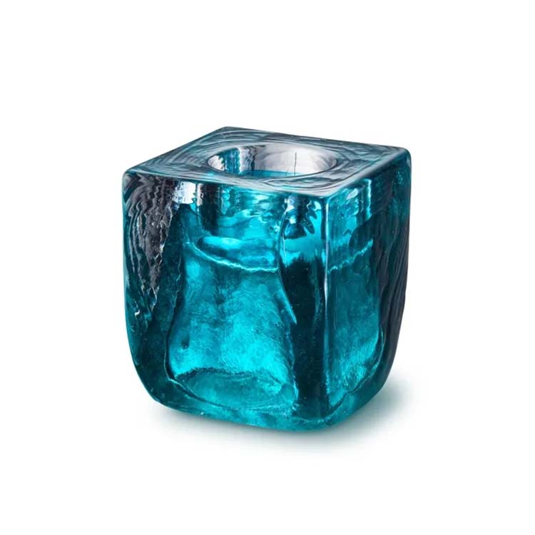 Urnwebshop Mini Cubos Urn met Waxinelichtje Tiffany-Blue (0.09 liter)