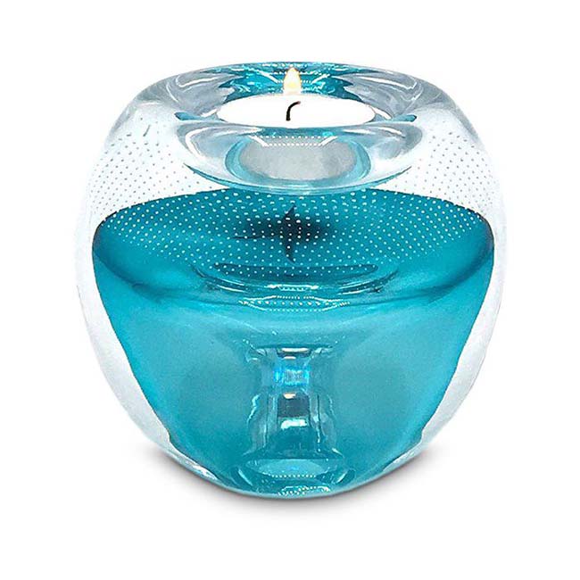 Dierenurn met Waxinelichtje Tiffany-Blue (0.09 liter)