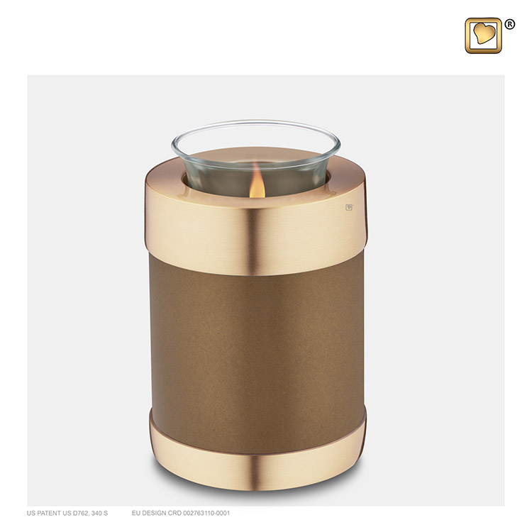 Kaarshouder urn Golden Brown Metallic (0.45 liter)