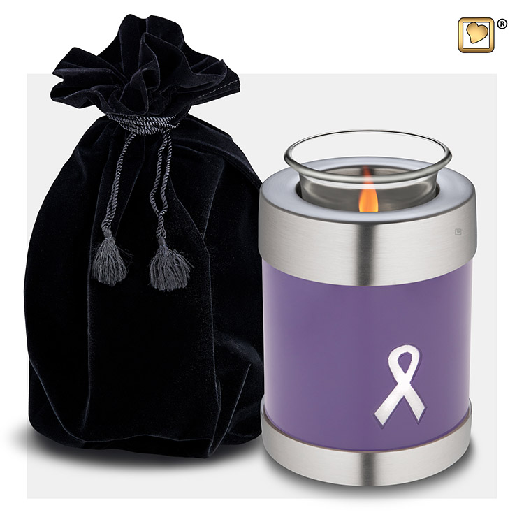 Urn met Waxinelichtje Purple Ribbon (0.45 liter)