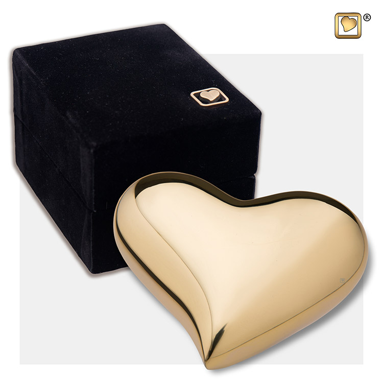 LoveUrns Design Hart Urn Glimmend Goud (0.05 liter)