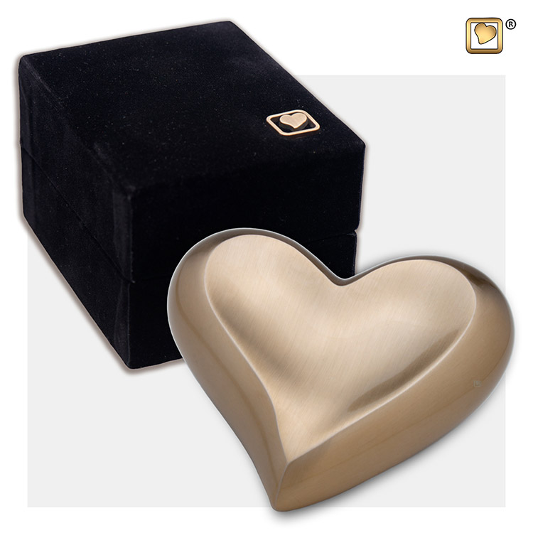 LoveUrns Design Hart Urn Double Gold (0.05 liter)