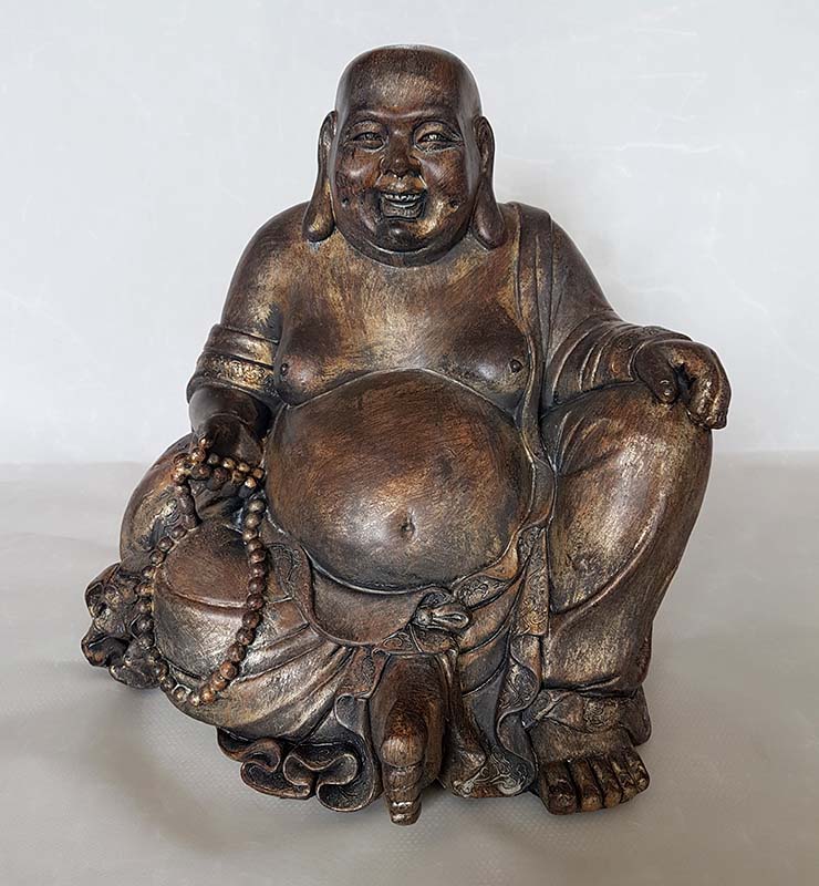 Dikbuik Boeddha Dierenurn Goudbruin Large (4.5 liter)